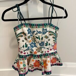 Zimmerman floral peplum tank